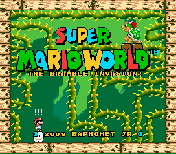 Super Mario World - The Bramble Invasion (beta) Title Screen